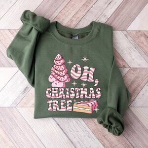 Oh Christmas Tree Sweatshirt Christmas Cake Sweatshirt Christmas Sweatshirt 90